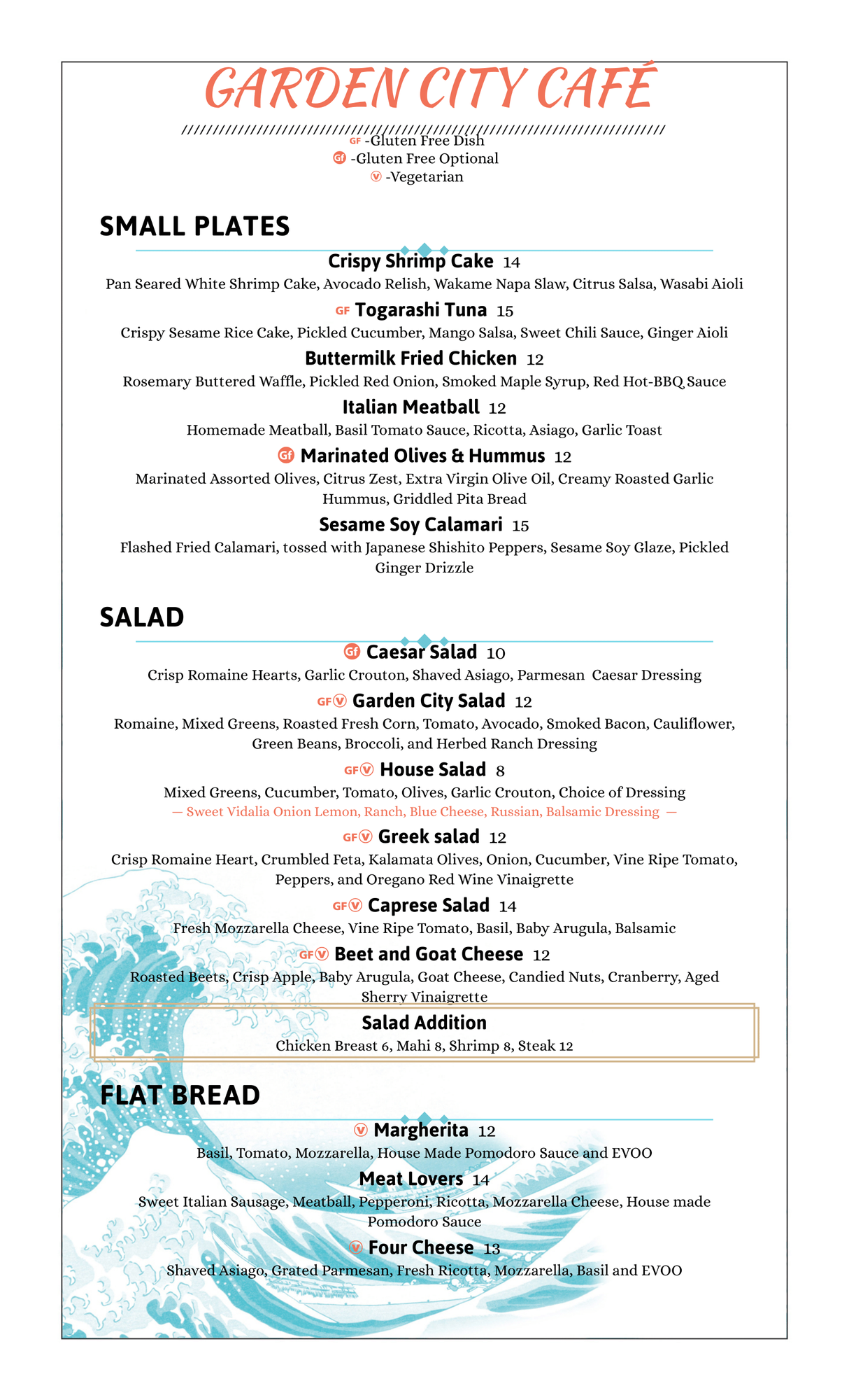 Garden City Cafe Juno Beach, FL Garden City Cafe Menu